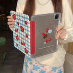 Korean Ins Red Cherry Y-Shaped Triple Fold For