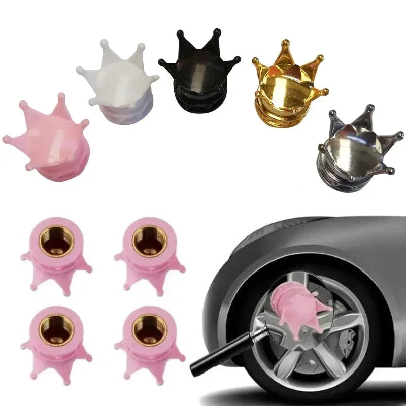 Crown Style Car Tire Valve Caps — product photo 4 of 6
