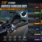 1pair 22mm Motorcycle Rubber Handlebar Grips Non-slip Motorbike — product photo 6 of 6
