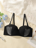 Women's sexy solid color lace plus size bra — main product photo