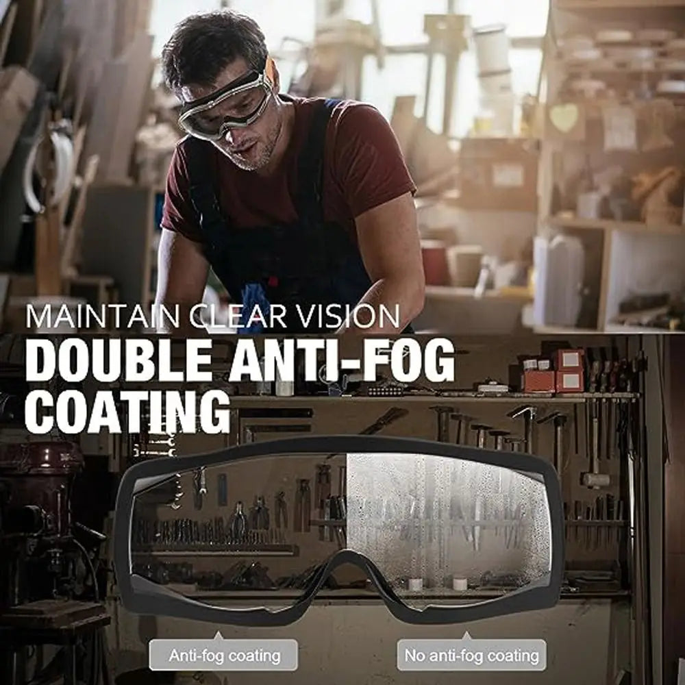 Industrial Grade Safety Goggles Anti Fog Clear Lens — product photo 4 of 4