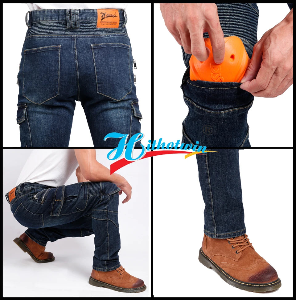 Men Motorcycle Riding Jeans Protective Pants Summer Riding — product photo 6 of 6