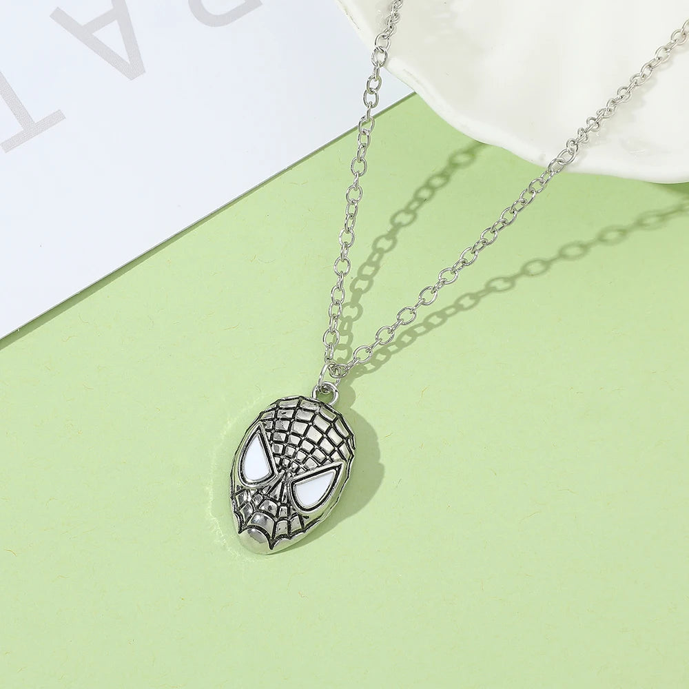 Superhero Spiderman Mask Pendant Necklace Fashion Cool Movie — product photo 3 of 6