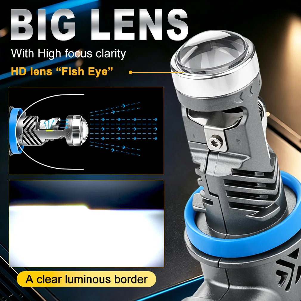 H8 H11 LED Headlight Lens Projector 30000LM Car — product photo 5 of 6