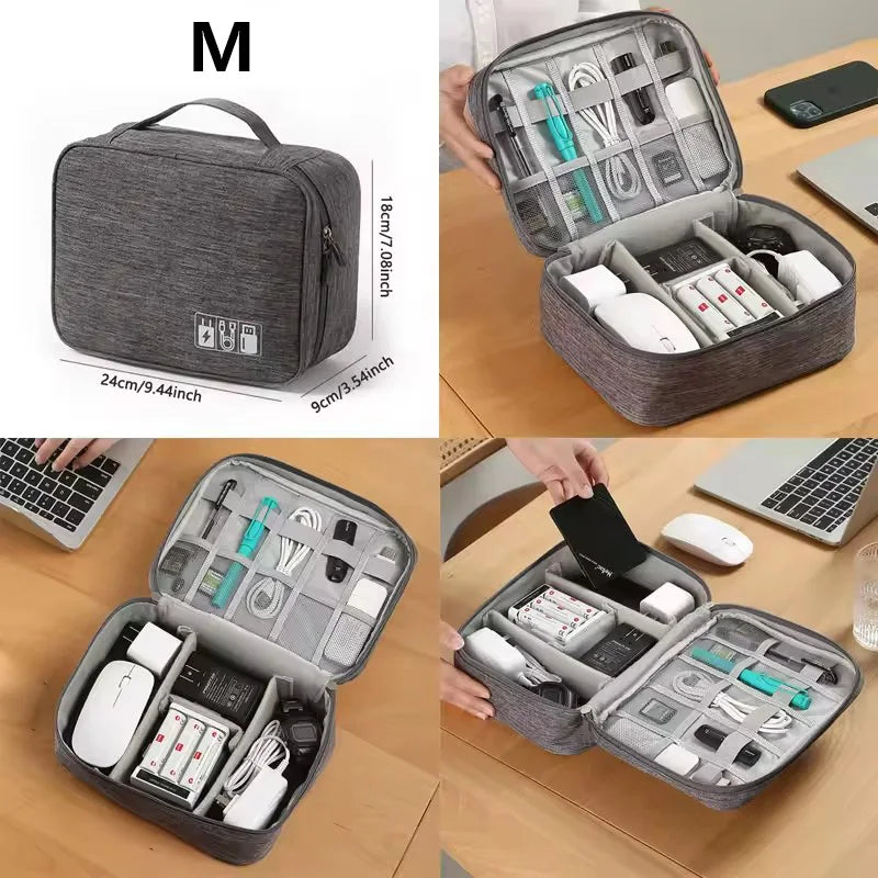 Cable Storage Bag Waterproof Digital Electronic Accessories Organizer — product photo 3 of 6