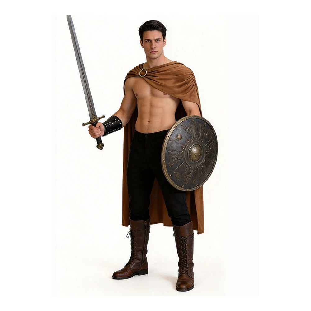 Roman Knight Spartan Cosplay Cloak Wristguard Costume Outfits — product photo 4 of 6