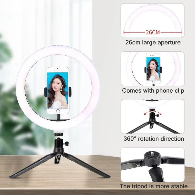 10" 26cm Dimmable LED Ring Light Kit with — product photo 4 of 6