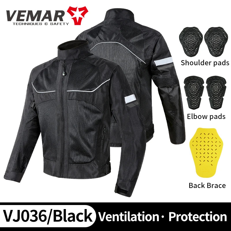 Motorbike Vemar Men's Mesh Jacket Black/Gray — product photo 4 of 6