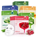 10pcs Natural Plant Facial Mask Moisturizing Oil Control