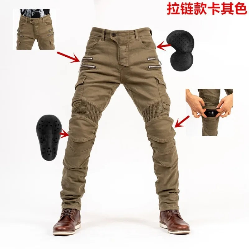 Moto Riding Jeans Protective Gear Anti-Fall Racing Pants — product photo 2 of 6