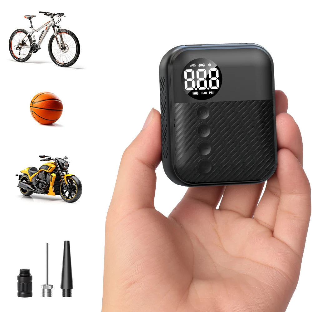 Carsun Rechargeable Mini Air Pump Portable Digital Gauge — main product photo