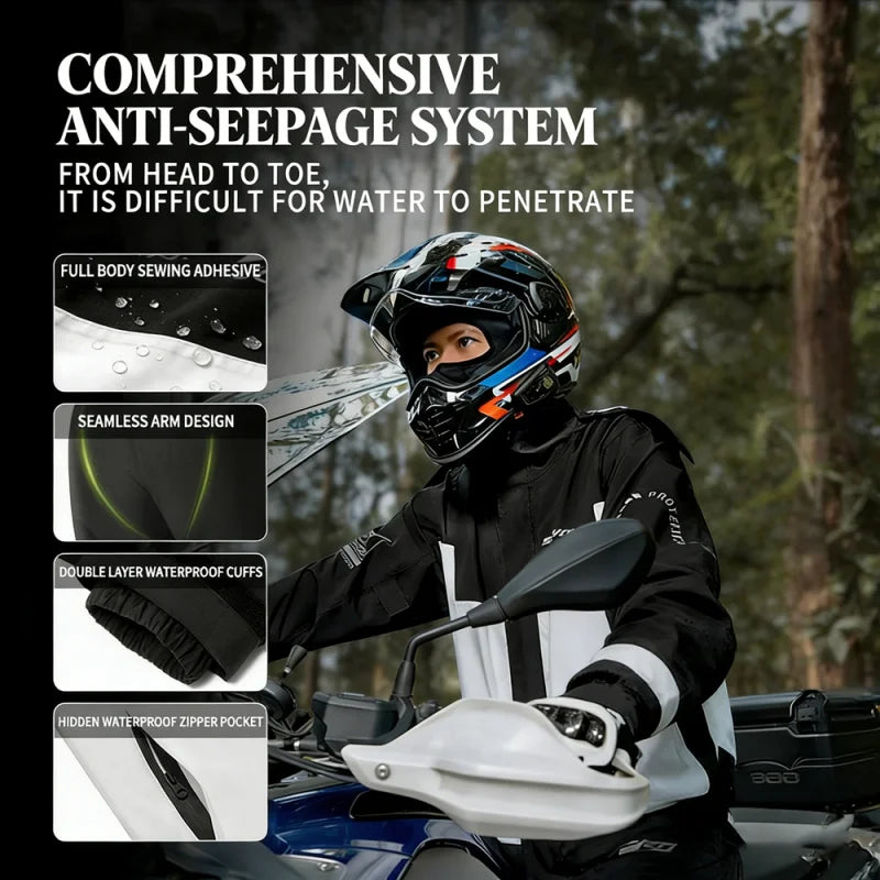 SCOYCO Motorcycle Raincoat Suit Men Rainstorm Prevention Split — product photo 4 of 6