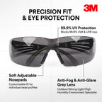 3M SF402AF Safety Glasses ANSI Z87.1 Clear Goggles — product photo 2 of 6