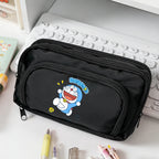 Doraemon Student Pencil Case Anime Cartoon Multi Pocket — product photo 4 of 6