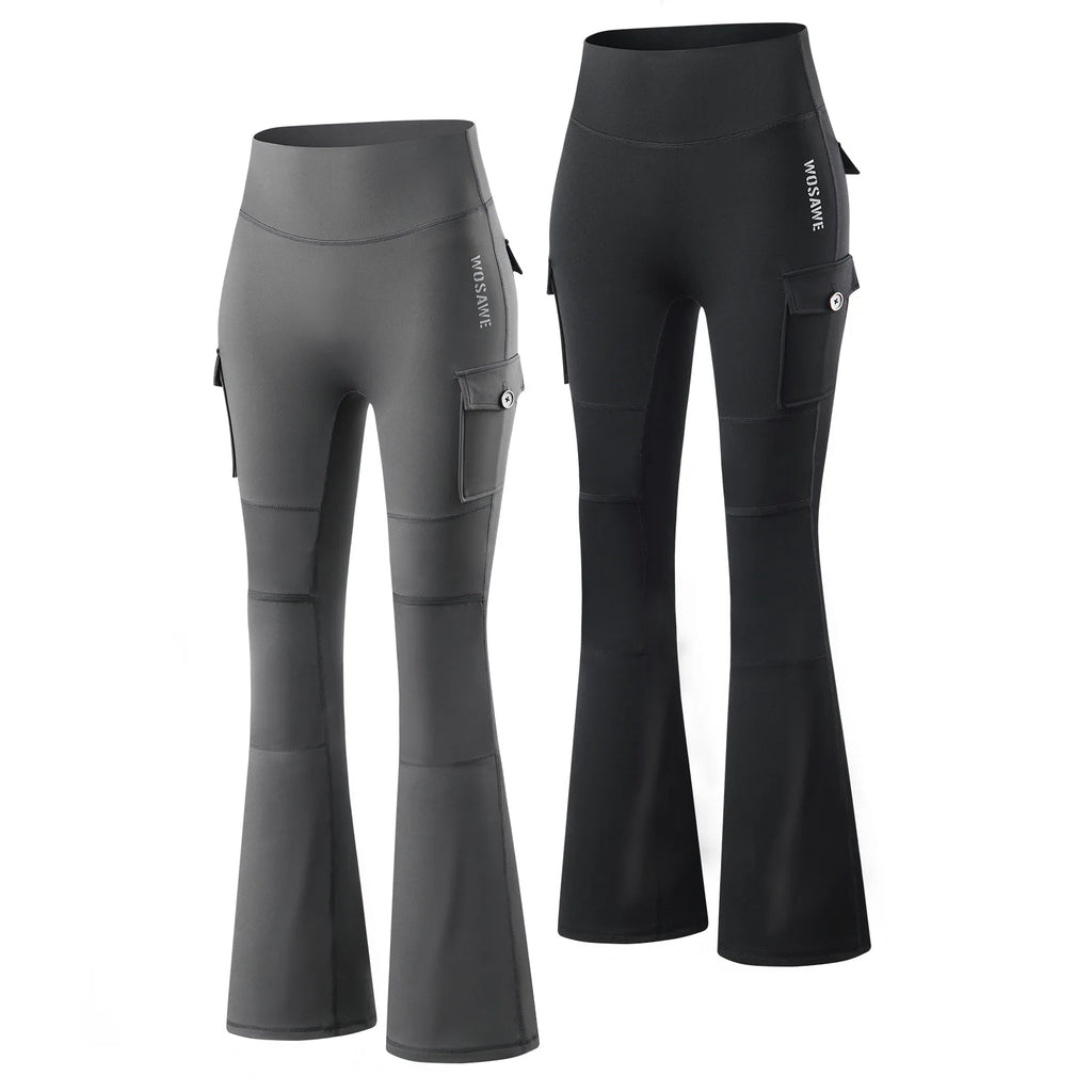 WOSAWE Women's Motorcycle Flare Pants with Knee Pads — product photo 6 of 6