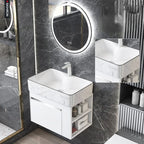 Minimalist Mini Bathroom Cabinet with Side Storage Ceramic — product photo 5 of 6