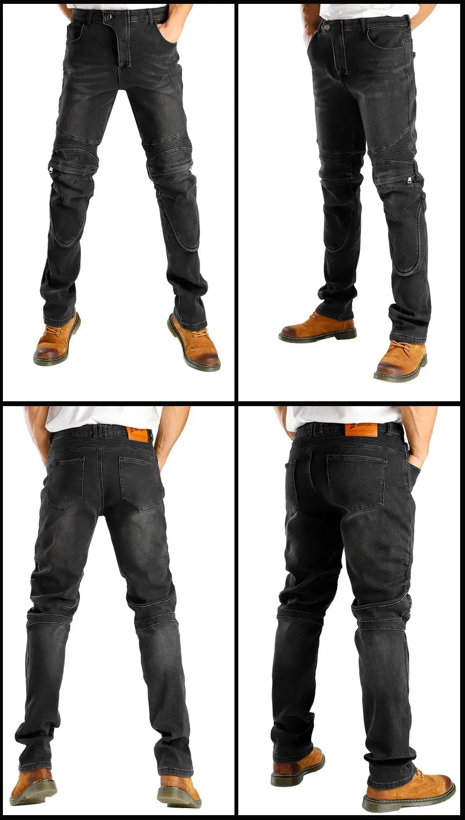 Men's Motorbike Jeans Windproof Plus Velvet Aramid Motorcycle — product photo 2 of 6