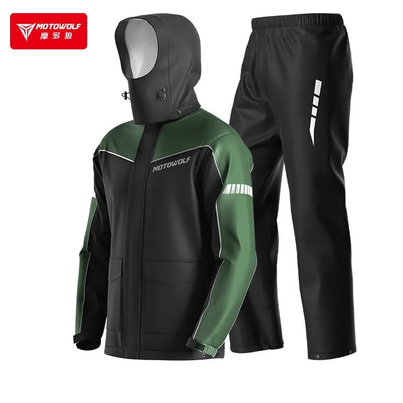 Unisex Motorcycle Rain Suit Jacket & Pants Heavy — product photo 3 of 6