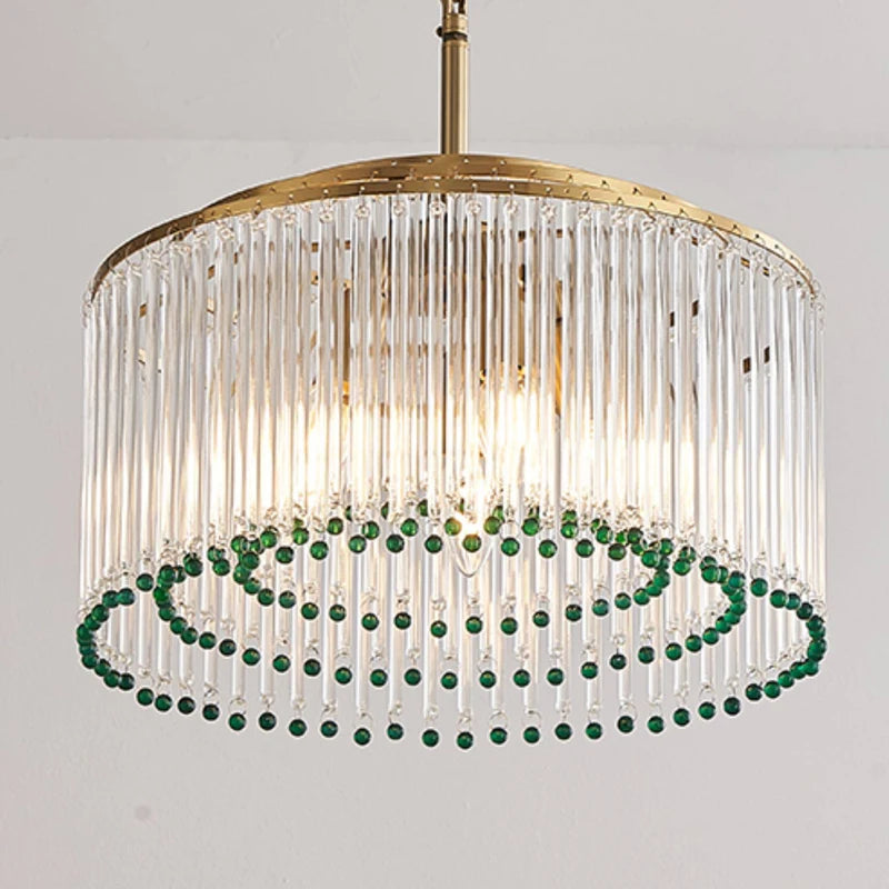 Luxury Crystal Chandelier 6-Bulb Golden Pendant Light — product photo 4 of 6