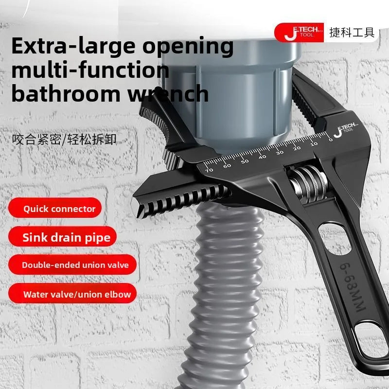 Large Opening Adjustable Pipe Wrench — product photo 5 of 6