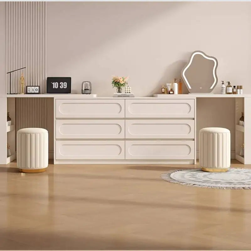 Professional Wood Vanity Table Dressers Nordic Organiser White — product photo 3 of 6