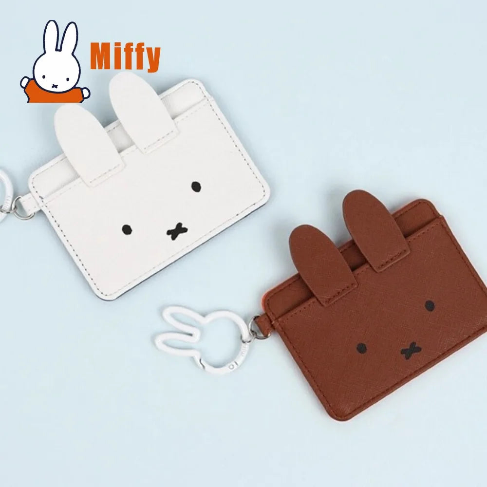Kawaii Miffy Card Holder Cute Rabbit Leather Wallet — main product photo