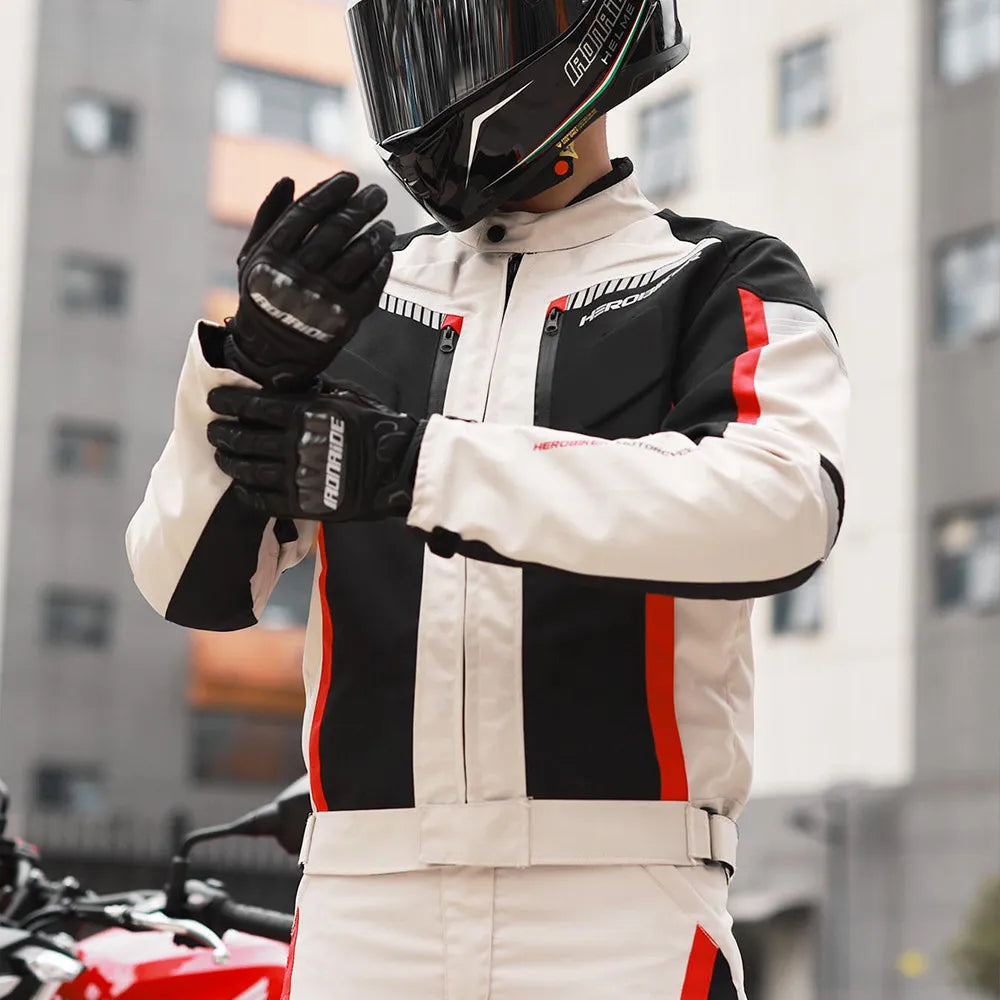 HeroBiker Motorcycle Jacket And Pants Set Waterproof Windproof — product photo 4 of 5