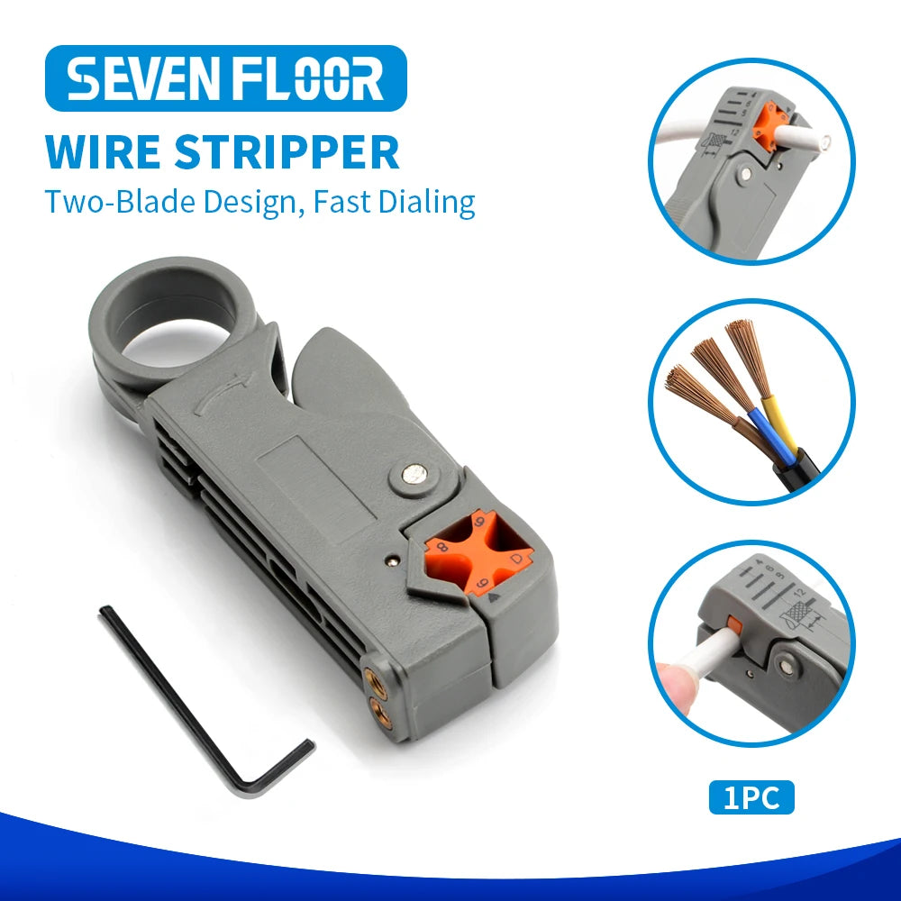 Multifunctional Coaxial Cable Stripper RG6/58/59 Wire Stripper Network — main product photo