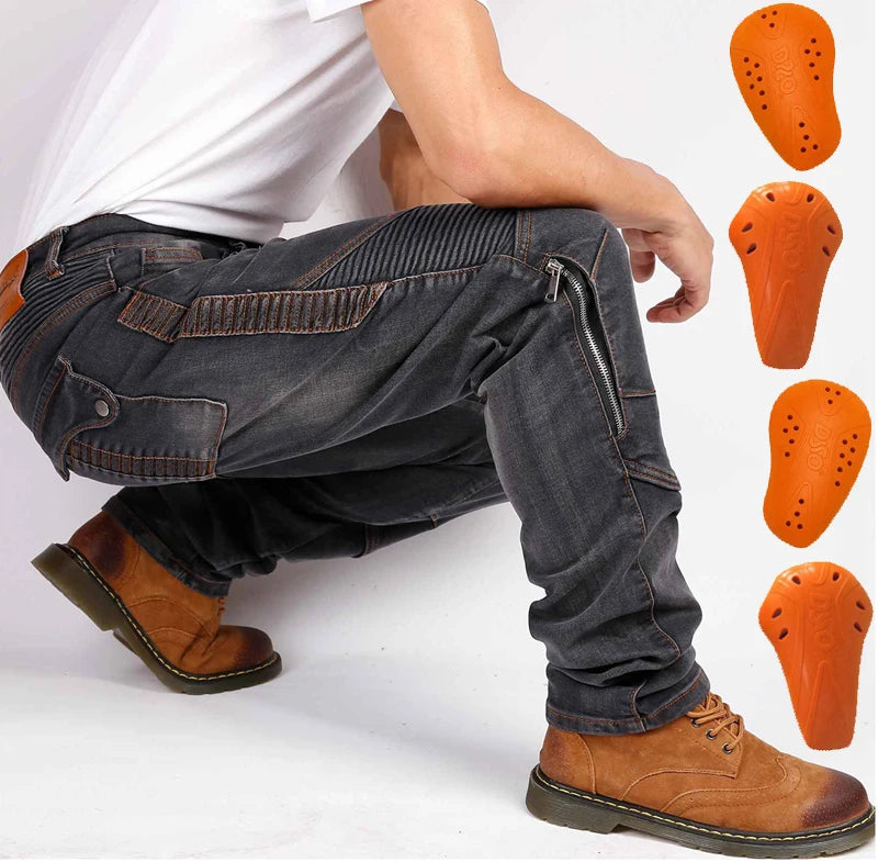 Motorcycle Jeans Men Kevlar Protective Riding Pants CE — main product photo