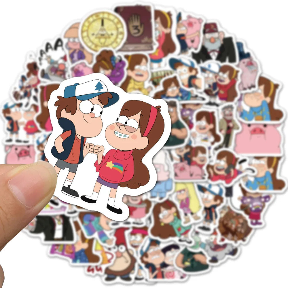 50Pcs Cartoon Gravity Falls Stickers Cute Anime Toys
