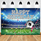 Football Birthday Backdrop Custom Decorate Soccer Field Stadium — product photo 2 of 6