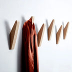 1/4pcs Natural Wood Clothes Hanger Wall Mounted Coat — product photo 6 of 6