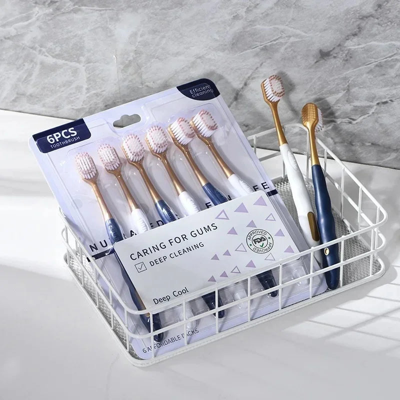 Premium Wide Head Soft Bristled Toothbrush 6 Pack — product photo 5 of 6