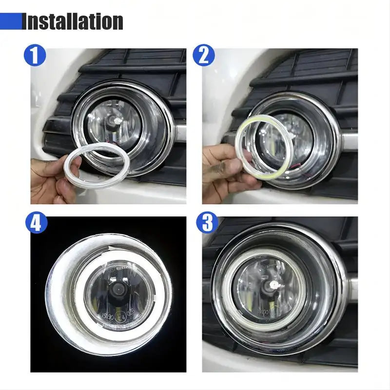 2pcs 70mm/2.76inch Car Decorative Lights COB Angel Eyes — product photo 6 of 6