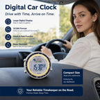 Waterproof Digital Car Motorcycle Clock LCD Stopwatch Timer — main product photo