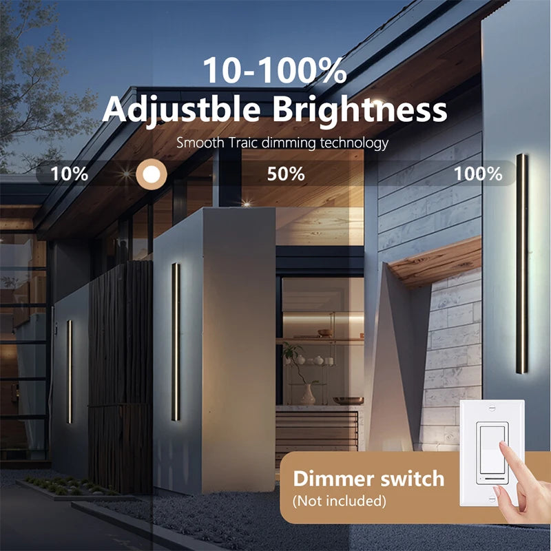 Outdoor Garden Porch Wall Light Smart Triac Dimming — product photo 3 of 6