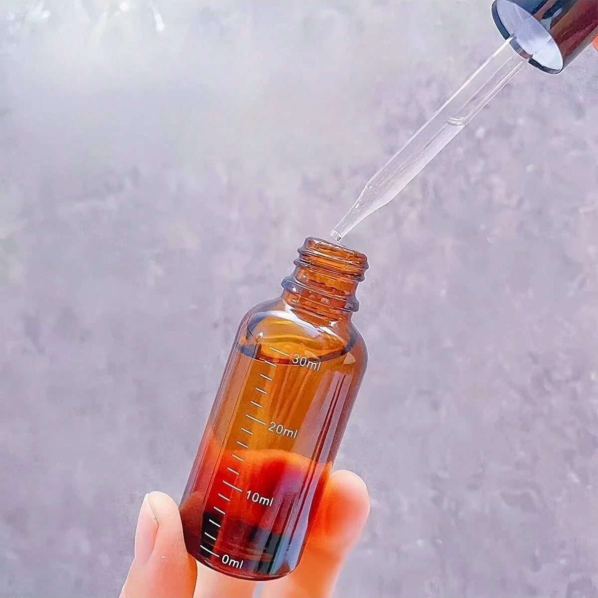 Portable Brown Glass Essential Oil Dropper with Scale — product photo 6 of 6