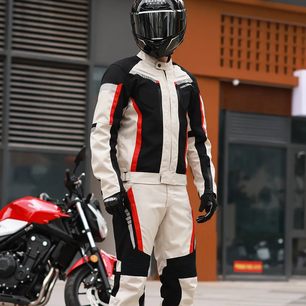 HeroBiker Motorcycle Jacket And Pants Set Waterproof Windproof — product photo 3 of 5