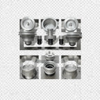Stainless Steel Basin Drain Connector With Overflow Mop — product photo 3 of 6