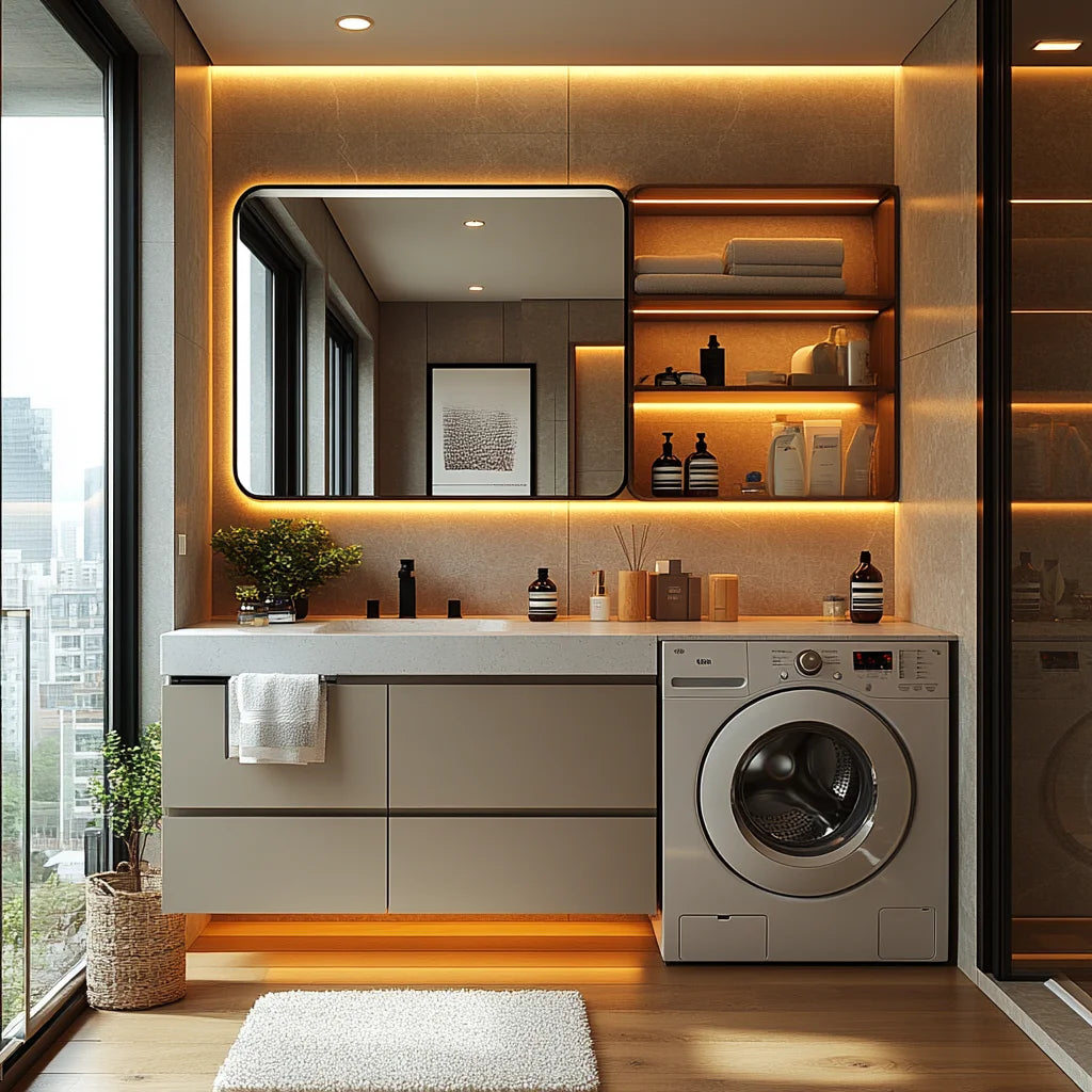 Washing Machine CabinetModern Design Laundry Bathroom Vanities Sets — product photo 6 of 6