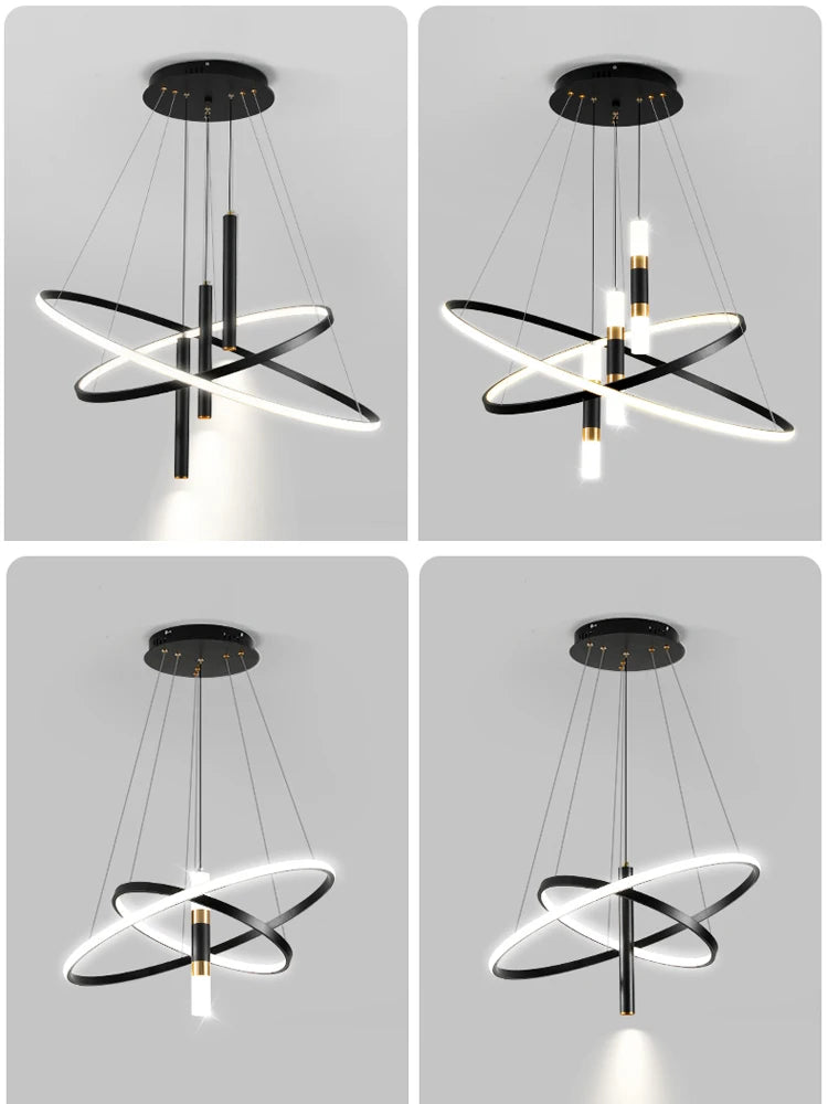 Modern Round LED Chandeliers for Living Room Dining — product photo 6 of 6