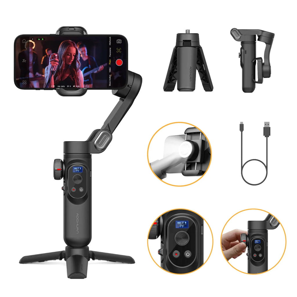 AOCHUAN Smart XPro Smartphone 3 Axis Gimbal Stabilizer — main product photo