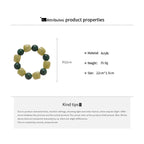 Acrylic Irregular Square Round Beaded Bracelet Bangle for — product photo 6 of 6