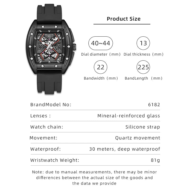 Fashino Wlisth Top Brand Luxury Men Quartz Wine — product photo 6 of 6