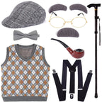 Kids 100 Days Of School Old Man Costume — main product photo