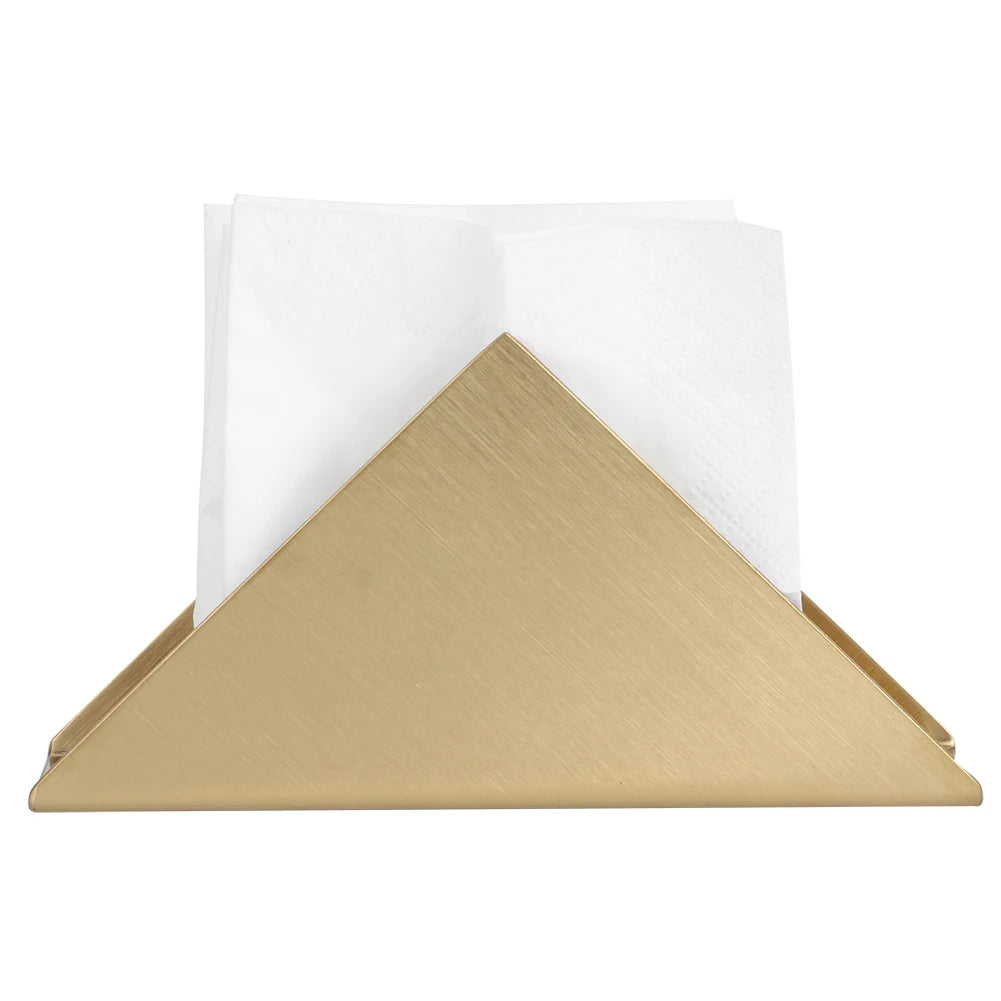 Stainless Steel Triangular Napkin Paper Towel Holder Rack — product photo 2 of 6