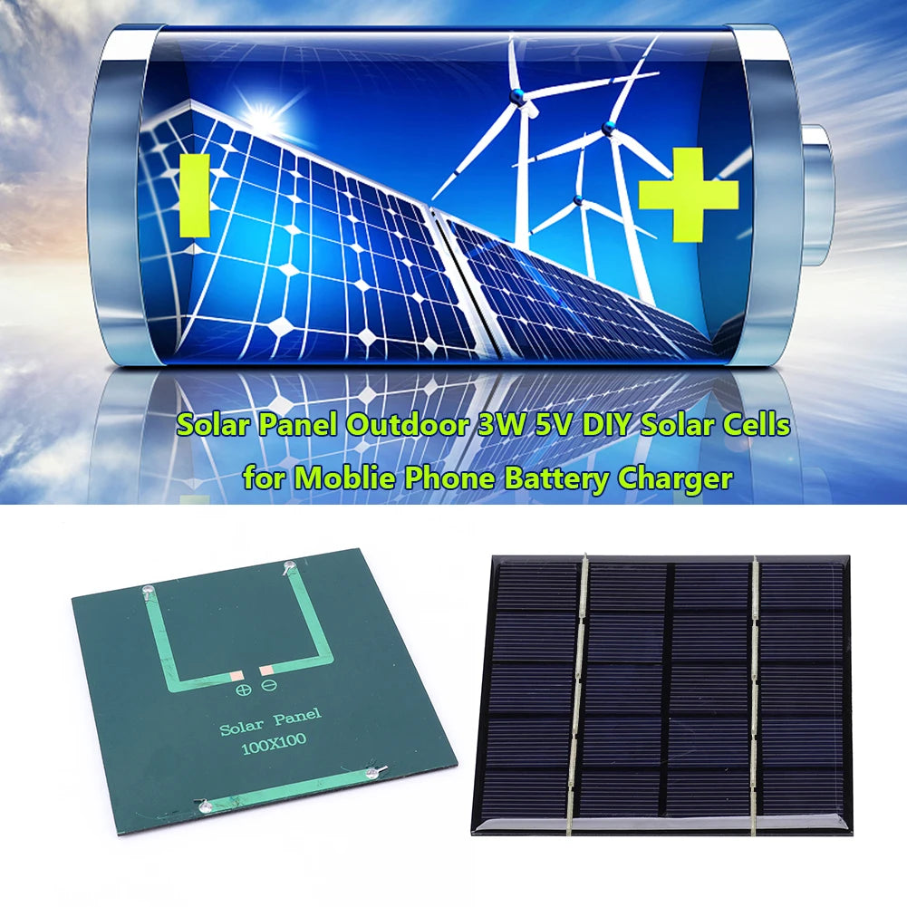 3W 5V Solar Panel Charger Photovoltaic Cells Phone — product photo 3 of 5