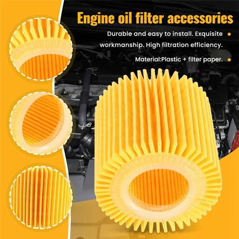 Compact 20Pcs Engine Oil Filter Elements For Toyota — product photo 2 of 6