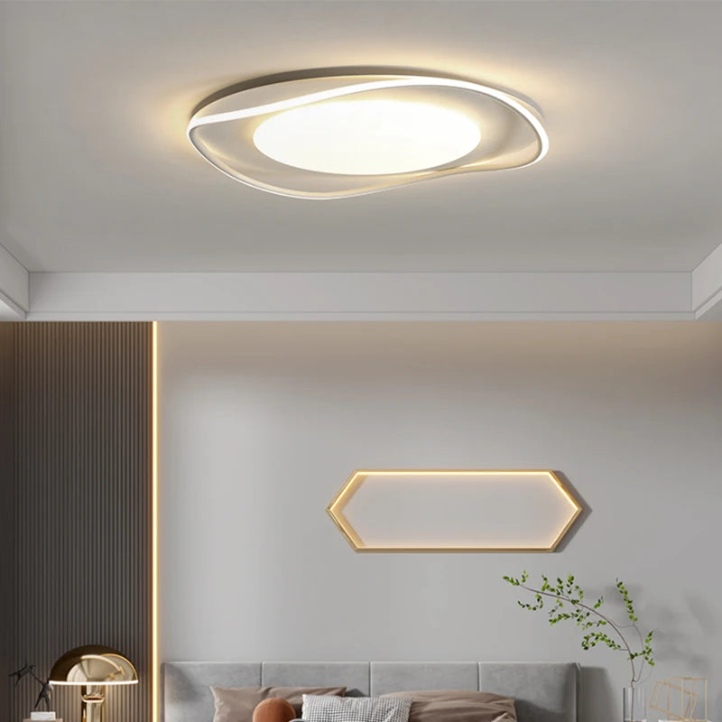 Modern LED Ceiling Light 40/50cm Black White for — product photo 2 of 6