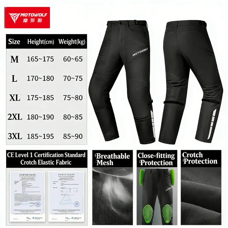 Motowolf Urban Motorbike Riding Pants Men Summer Breathable — product photo 6 of 6